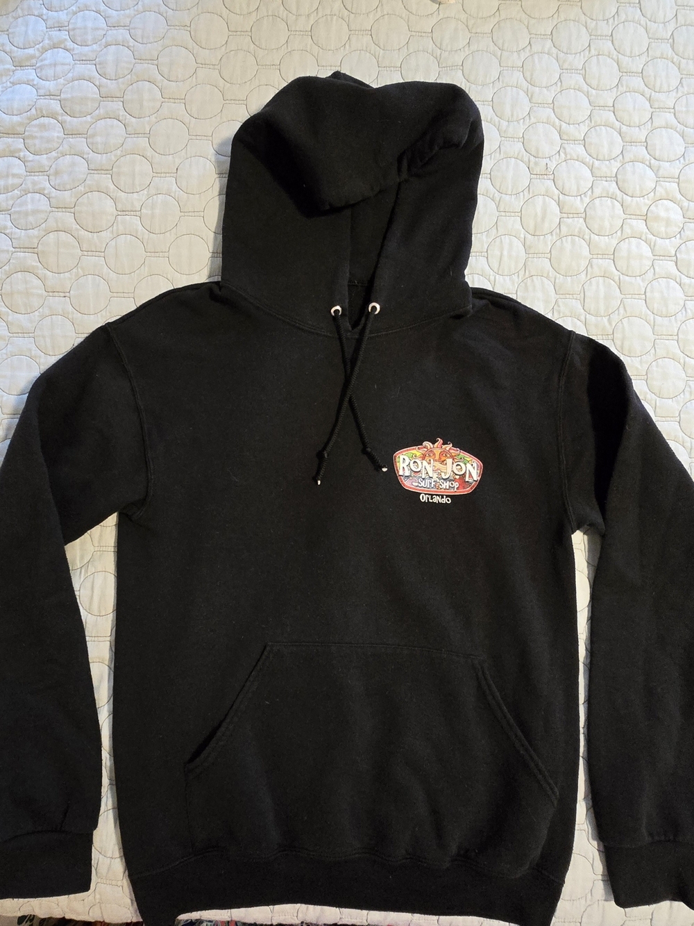 Ron Jon Black Hooded Pullover Sweatshirt - Men's